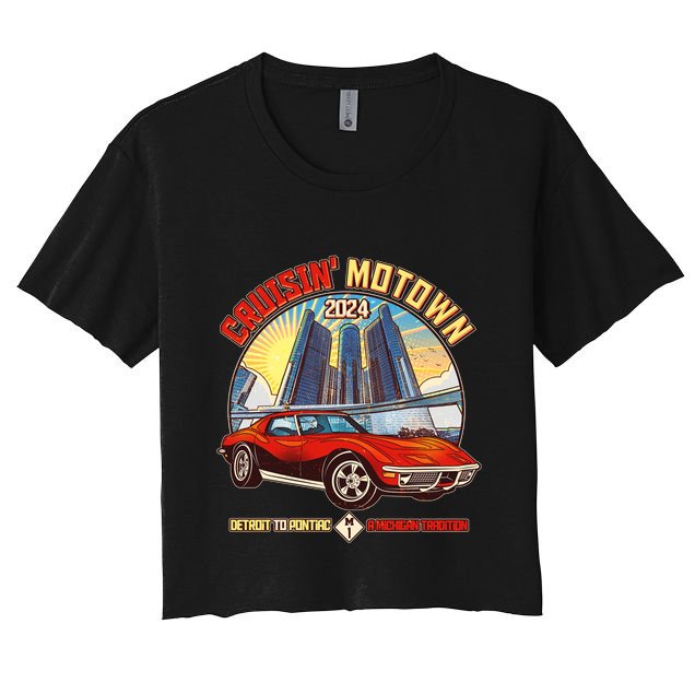 Cruisin Motown Detroit To Pontiac A Michigan Tradition Crop Top