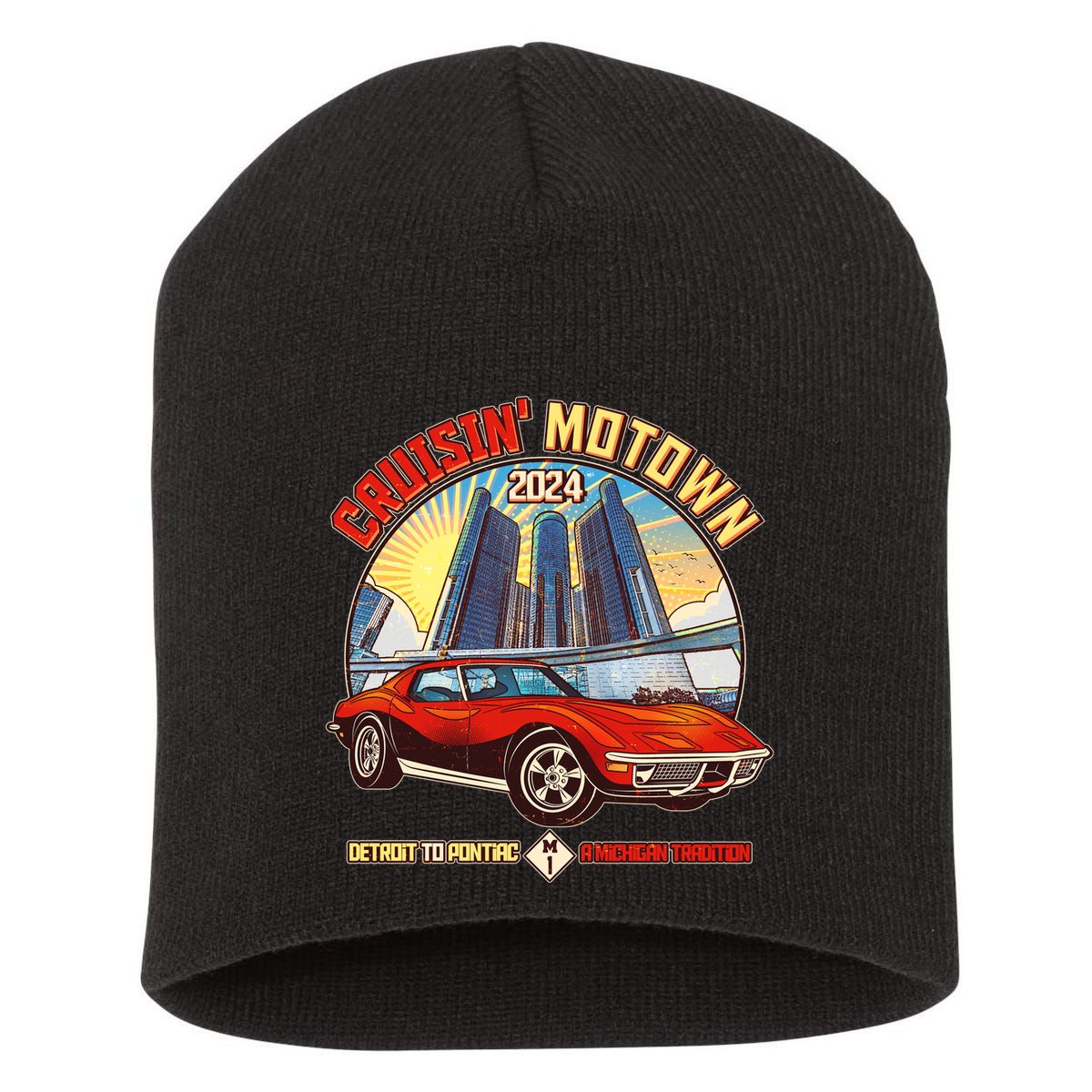 Cruisin Motown Detroit To Pontiac A Michigan Tradition Short Acrylic Beanie