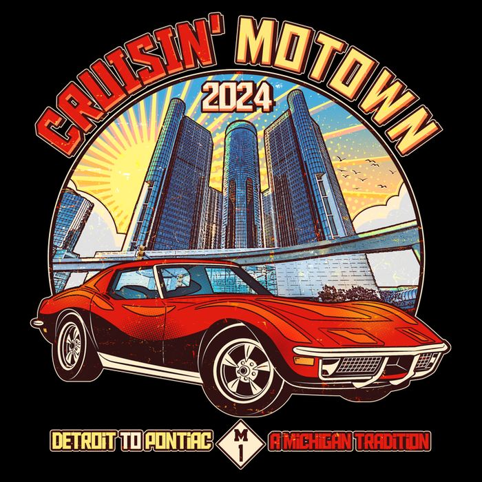 Cruisin Motown Detroit To Pontiac A Michigan Tradition Zip Tote Bag