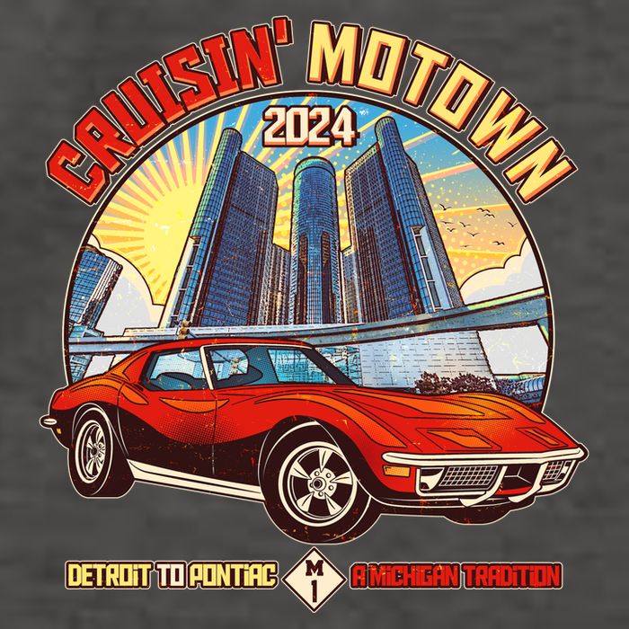 Cruisin Motown Detroit To Pontiac A Michigan Tradition Vector Backpack
