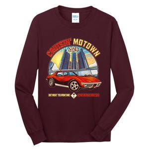 Cruisin Motown Detroit To Pontiac A Michigan Tradition Tall Long Sleeve T-Shirt