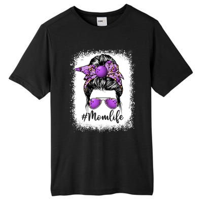 Cute Mother's Day Bowling Mom Life Messy Bun Game Day Gift Tall Fusion ChromaSoft Performance T-Shirt