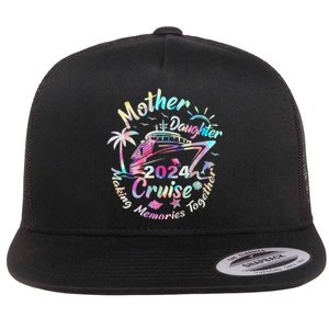 Cruise Mother Daughter Trip 2024 Funny Mom Daughter Vacation Flat Bill Trucker Hat