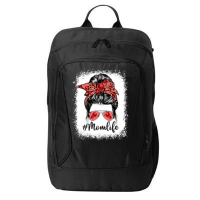 Cute Mother's Day Boxing Mom Life Messy Bun Game Day Gift City Backpack