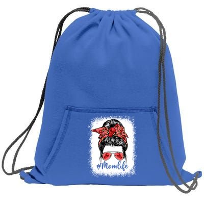 Cute Mother's Day Boxing Mom Life Messy Bun Game Day Gift Sweatshirt Cinch Pack Bag