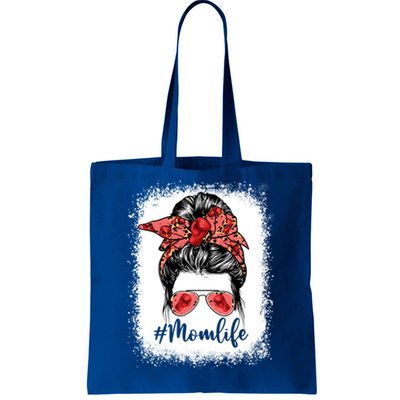 Cute Mother's Day Boxing Mom Life Messy Bun Game Day Gift Tote Bag