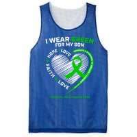 Cp Mom Dad Green Ribbon Funny Gift Son Cerebral Palsy Awareness Cool Gift Mesh Reversible Basketball Jersey Tank