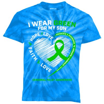 Cp Mom Dad Green Ribbon Funny Gift Son Cerebral Palsy Awareness Cool Gift Kids Tie-Dye T-Shirt