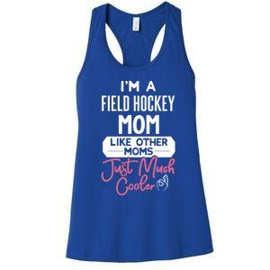 Cool Mothers Day Design Field Hockey Mom Great Gift Women's Racerback Tank