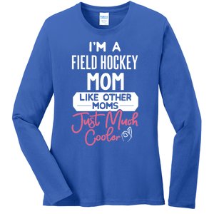 Cool Mothers Day Design Field Hockey Mom Great Gift Ladies Long Sleeve Shirt