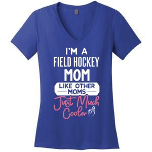 Cool Mothers Day Design Field Hockey Mom Great Gift Women's V-Neck T-Shirt