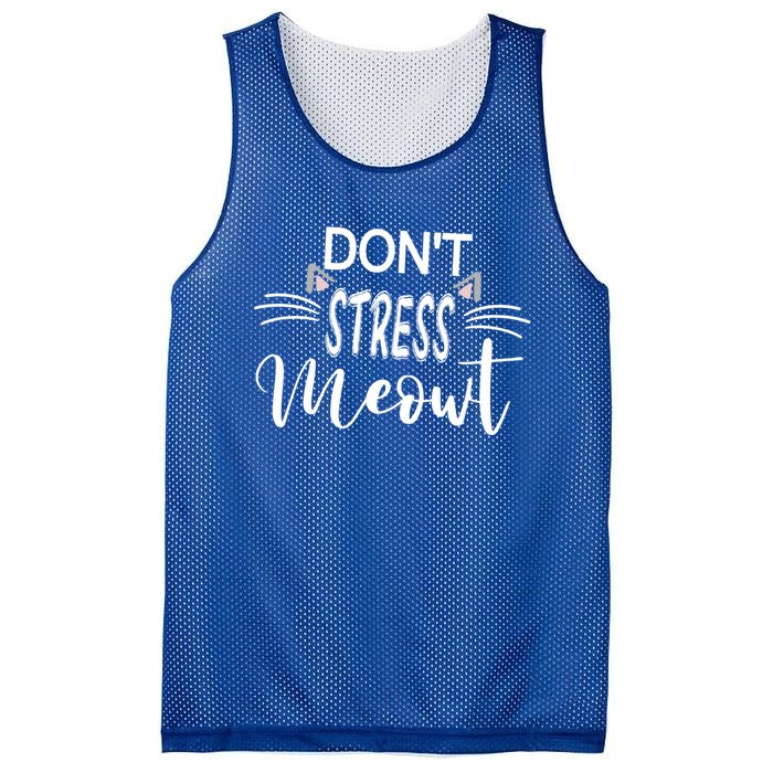 Cat Mom Dad Dont Stress Meowt Funny Kitty Kitten Lover Great Gift Mesh Reversible Basketball Jersey Tank