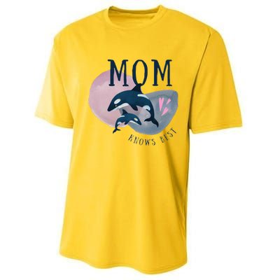 Cute Mothers Day Design Mom Knows Best Performance Sprint T-Shirt