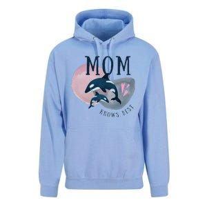 Cute Mothers Day Design Mom Knows Best Unisex Surf Hoodie