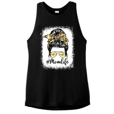 Cute Mother's Day Equestrian Mom Life Messy Bun Game Day Gift Ladies PosiCharge Tri-Blend Wicking Tank