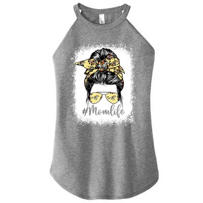 Cute Mother's Day Equestrian Mom Life Messy Bun Game Day Gift Women's Perfect Tri Rocker Tank