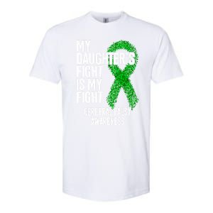 Cp My Daughter's Fight Is My Fight Cerebral Palsy Awareness Cute Gift Softstyle CVC T-Shirt