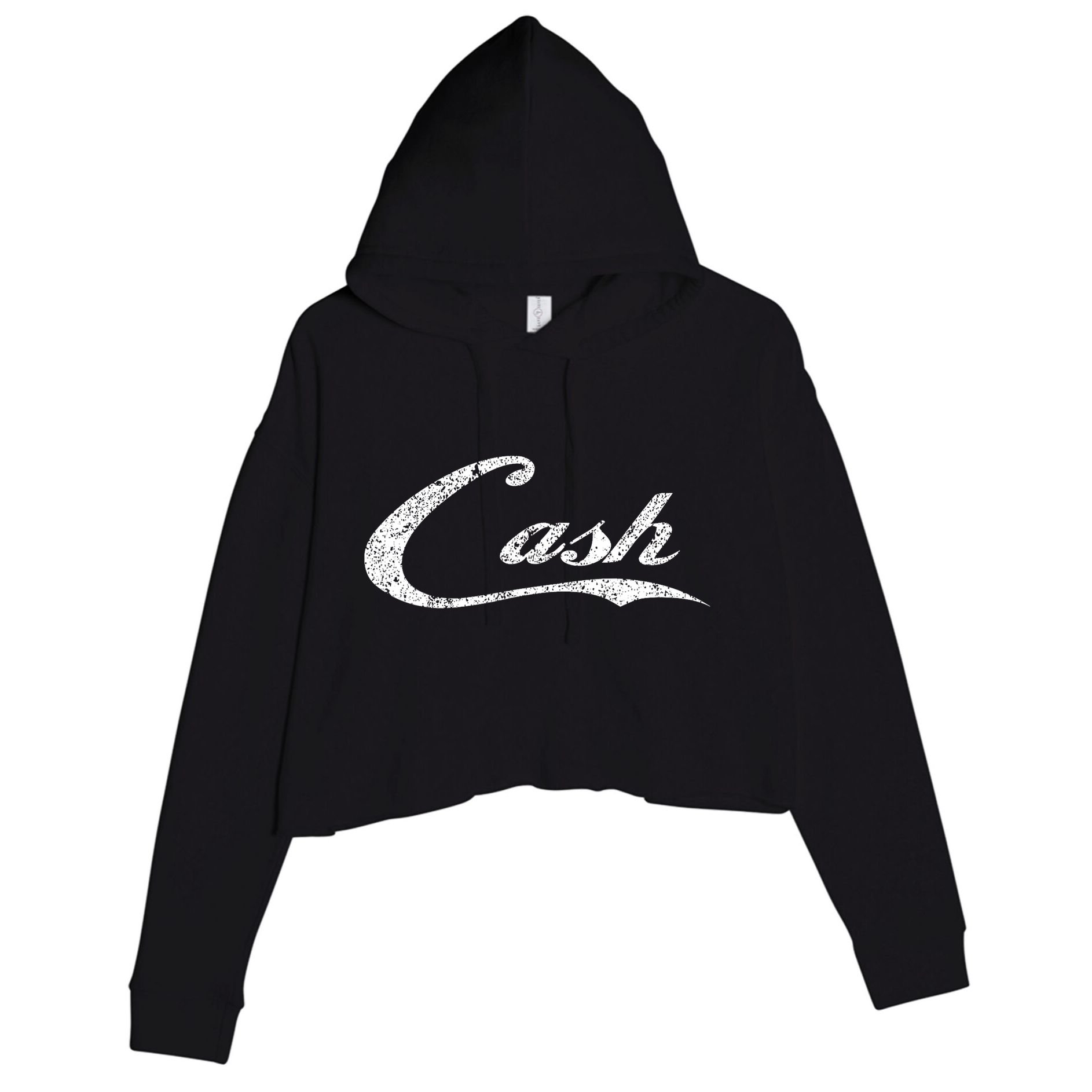 Cash Money Distressed For The Bar Concert Or Street Crop Fleece Hoodie