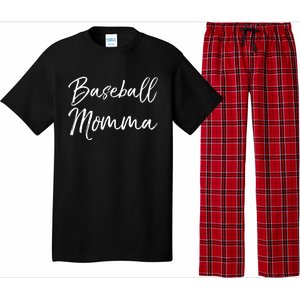 Cute Mother's Day Gift Tee Ball Mom Baseball Momma Gift Pajama Set