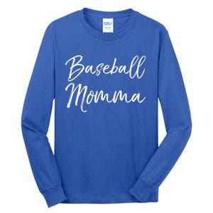 Cute Mother's Day Gift Tee Ball Mom Baseball Momma Gift Tall Long Sleeve T-Shirt