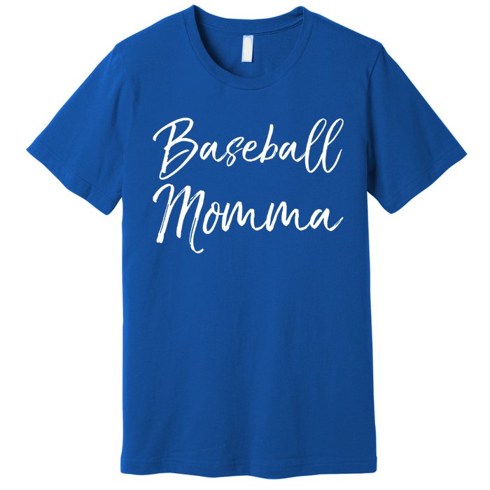 Cute Mother's Day Gift Tee Ball Mom Baseball Momma Gift Premium T-Shirt