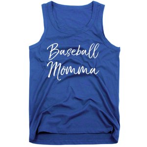 Cute Mother's Day Gift Tee Ball Mom Baseball Momma Gift Tank Top