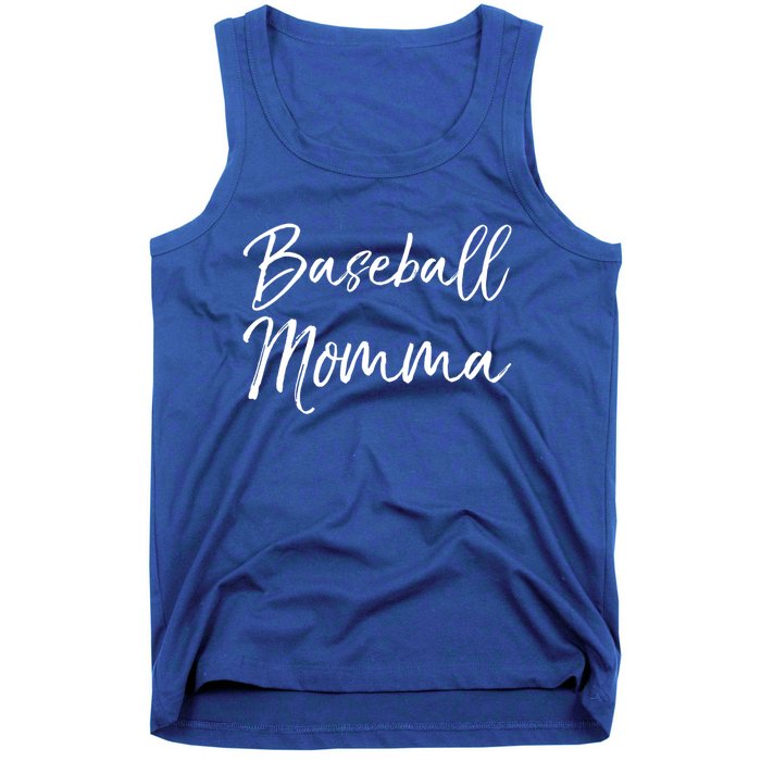 Cute Mother's Day Gift Tee Ball Mom Baseball Momma Gift Tank Top