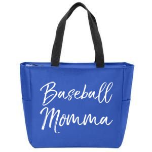 Cute Mother's Day Gift Tee Ball Mom Baseball Momma Gift Zip Tote Bag