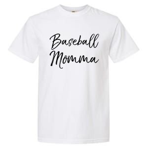 Cute Mother's Day Gift Tee Ball Mom Baseball Momma Gift Garment-Dyed Heavyweight T-Shirt