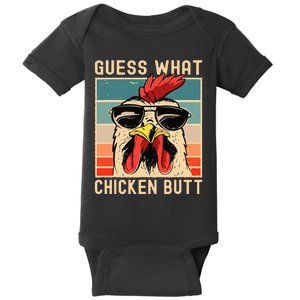 Chicken Meme Design  Guess What Chicken Butt  Baby Bodysuit