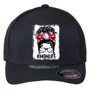 Cute Mother's Day Messy Bun Rugby Mom Sport Lover Gift Flexfit Unipanel Trucker Cap