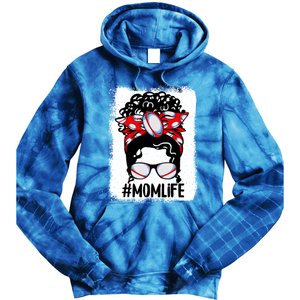 Cute Mother's Day Messy Bun Rugby Mom Sport Lover Gift Tie Dye Hoodie