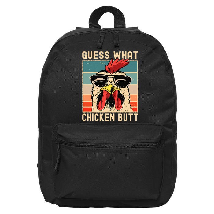 Chicken Meme Design Guess What Chicken Butt 16 in Basic Backpack