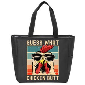 Chicken Meme Design Guess What Chicken Butt Zip Tote Bag