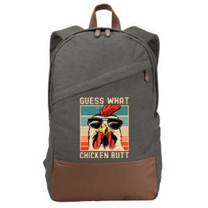 Chicken Meme Design Guess What Chicken Butt Cotton Canvas Backpack