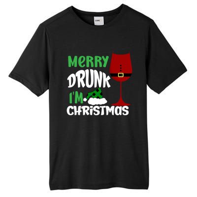 Christmas Merry Drunk IM Christmas Wine Santa Gift Tall Fusion ChromaSoft Performance T-Shirt