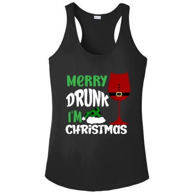 Christmas Merry Drunk IM Christmas Wine Santa Gift Ladies PosiCharge Competitor Racerback Tank