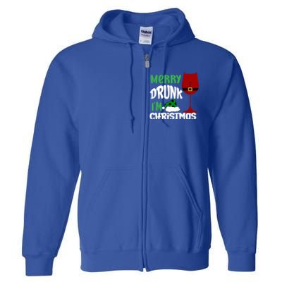 Christmas Merry Drunk IM Christmas Wine Santa Gift Full Zip Hoodie