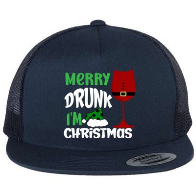 Christmas Merry Drunk IM Christmas Wine Santa Gift Flat Bill Trucker Hat