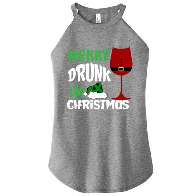 Christmas Merry Drunk IM Christmas Wine Santa Gift Women’s Perfect Tri Rocker Tank