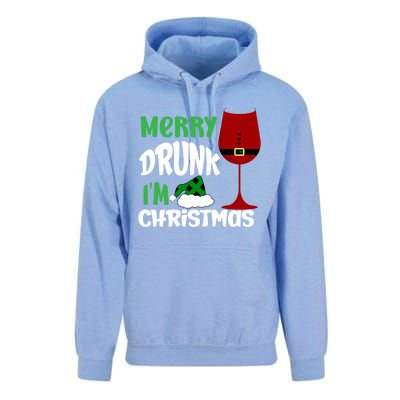 Christmas Merry Drunk IM Christmas Wine Santa Gift Unisex Surf Hoodie