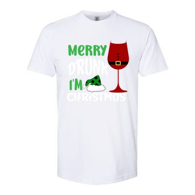 Christmas Merry Drunk IM Christmas Wine Santa Gift Softstyle® CVC T-Shirt