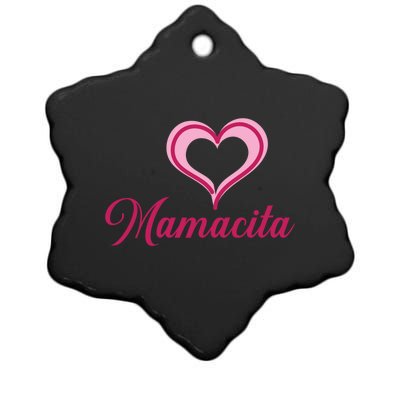 Cute Mother’s Day Love Heart Mamacita Funny Gift Ceramic Star Ornament