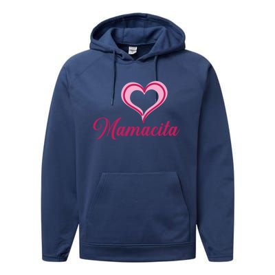 Cute Mother’s Day Love Heart Mamacita Funny Gift Performance Fleece Hoodie