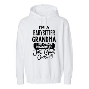 Cool Mothers Day Design Sitter Grandma Gift Garment-Dyed Fleece Hoodie