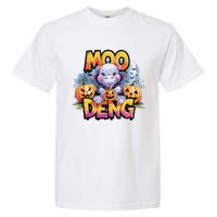 Cute Moo Deng Bouncy Pig In Thai Halloween Baby Hippopotamus Garment-Dyed Heavyweight T-Shirt