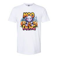 Cute Moo Deng Bouncy Pig In Thai Halloween Baby Hippopotamus Softstyle CVC T-Shirt