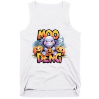 Cute Moo Deng Bouncy Pig In Thai Halloween Baby Hippopotamus Tank Top