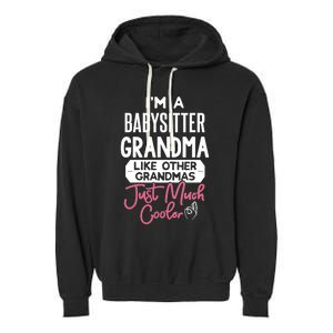 Cool Mothers Day Design Sitter Grandma Gift Garment-Dyed Fleece Hoodie