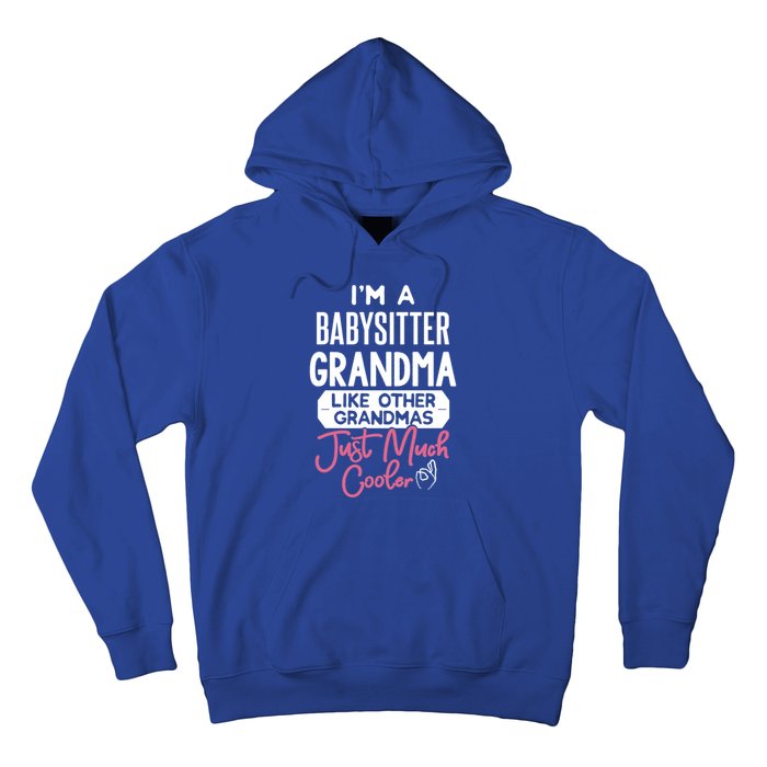 Cool Mothers Day Design Sitter Grandma Gift Hoodie